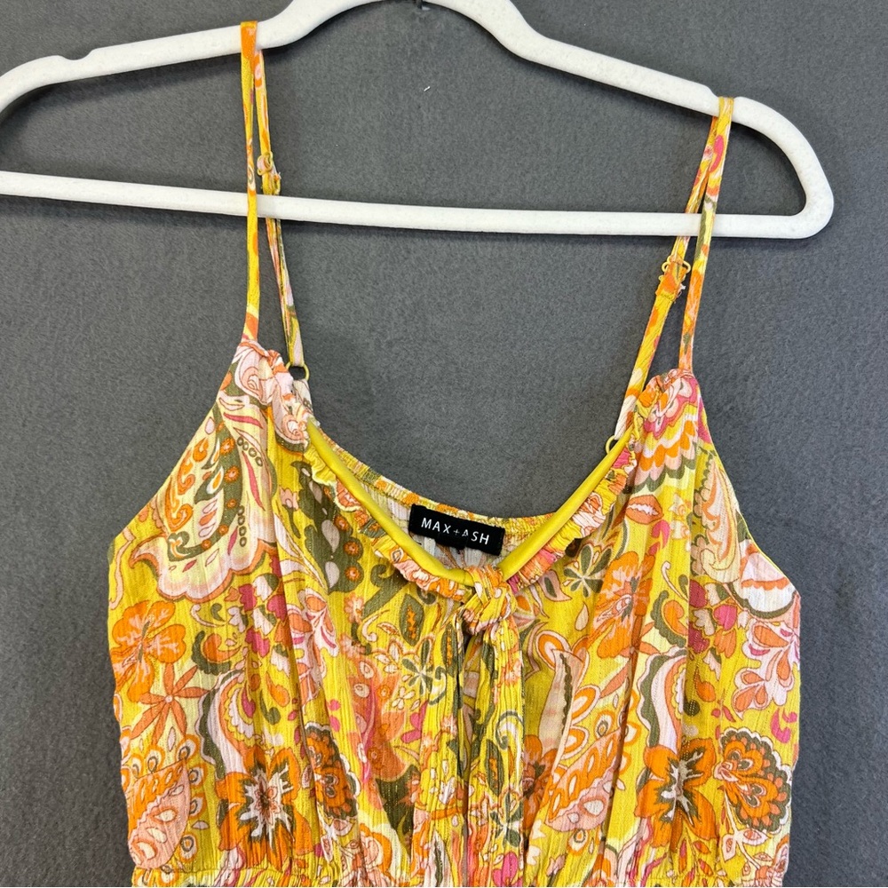 Max + Ash | medium Womens Mustard Maxi sun Dress
